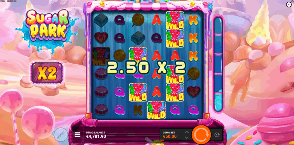 The Sugar Swirl Symbol Activates 1 of 2 Features on the Grid
