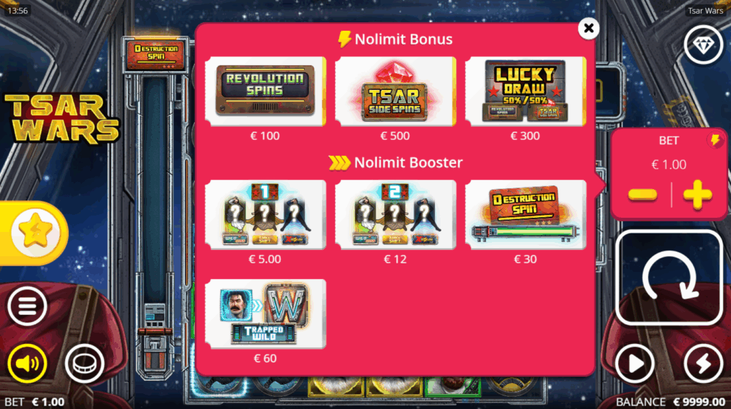 Tsar Wars Booster/Bonus Buy Options