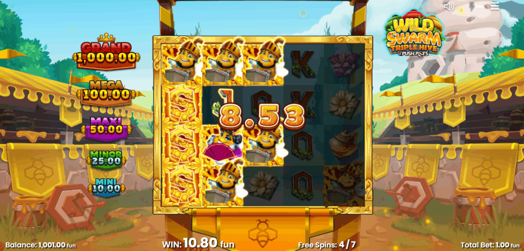Wild Swam Triple Hive Sticky Hive Free Spins