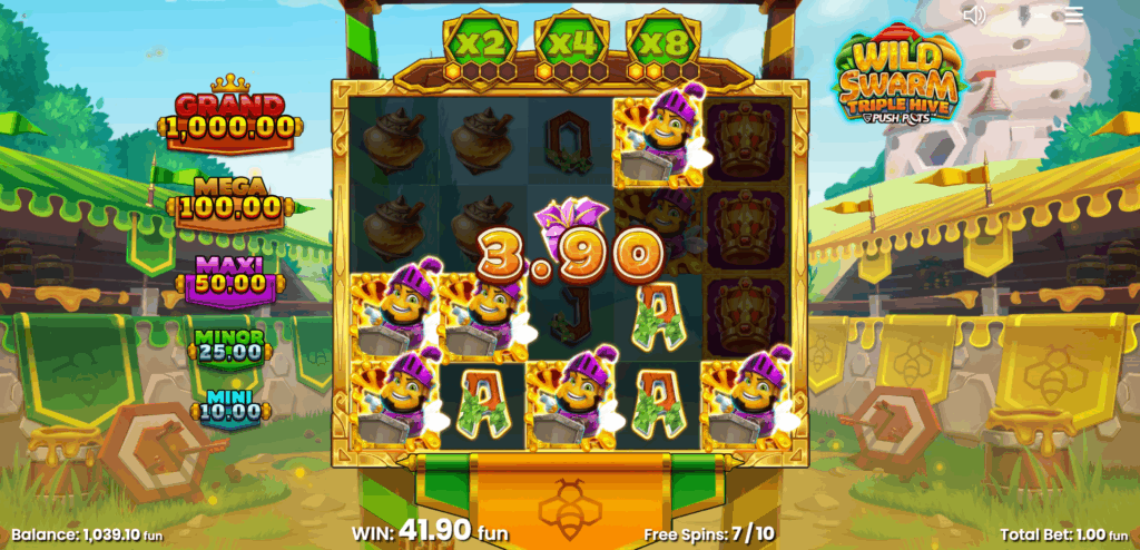 Wild Swarm Triple Hive Multiplier + Sticky Hive Free Spins