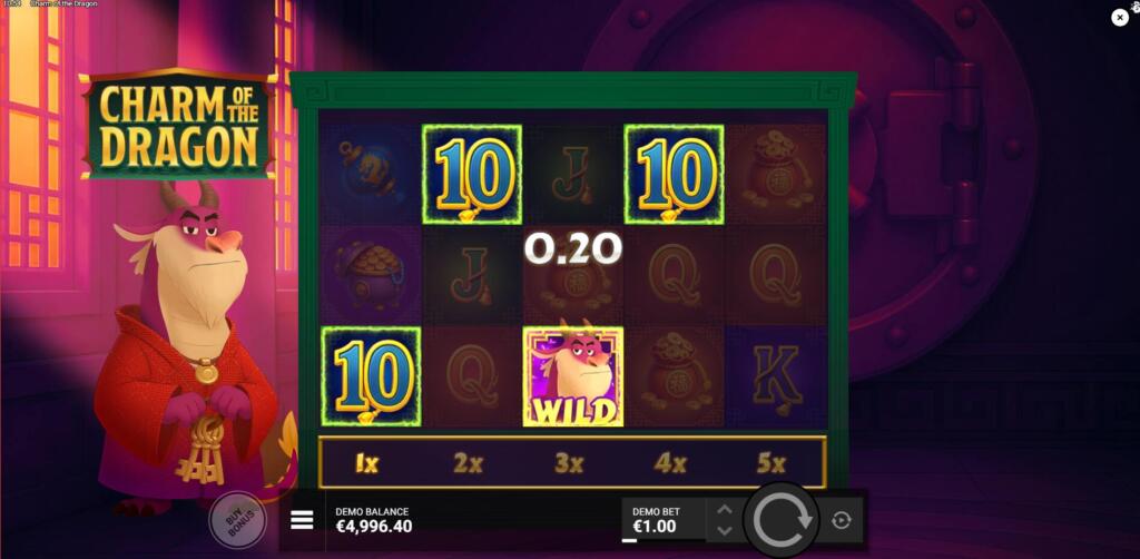 Winning of 3+ Symbols Award Payouts Between 0.1x and 2x Your Bet
