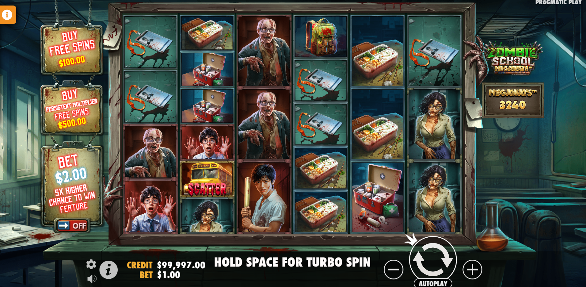 Zombie School Megaways Base Game