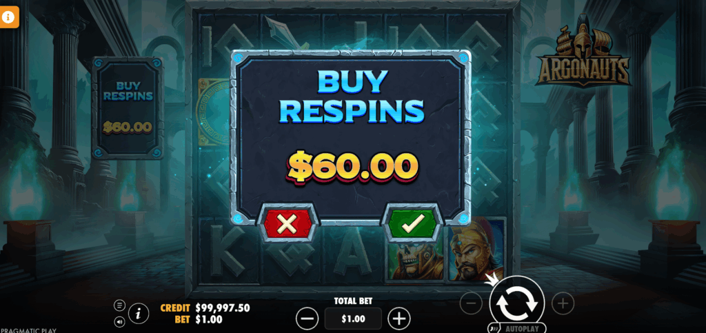 Available Regions Can Purchase the Respins Feature for 60x Their Bet