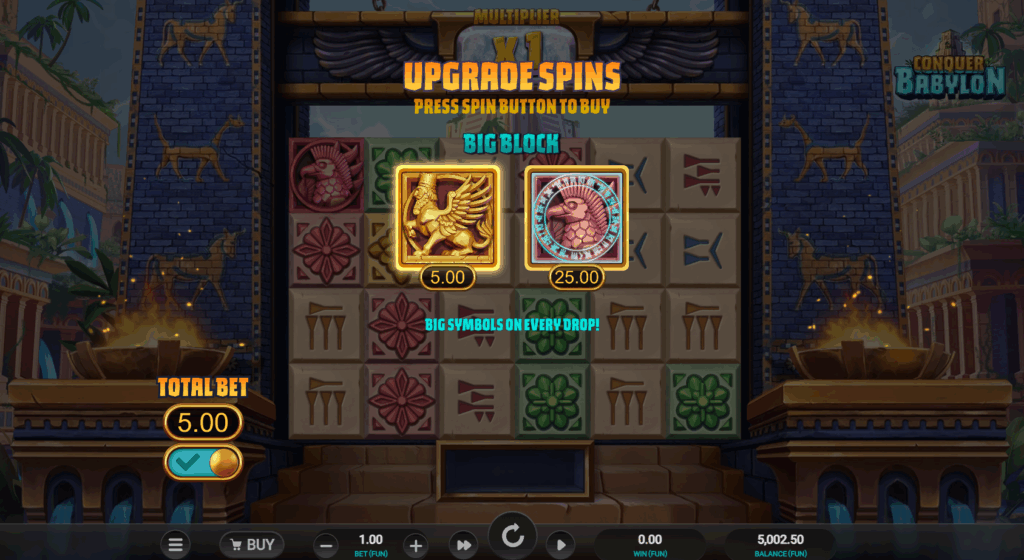 Conquer Babylon Upgrade Spins Feature