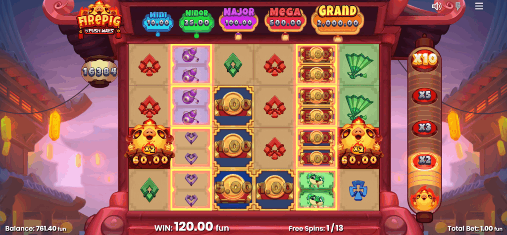Fire Pig Push Ways Free Spins
