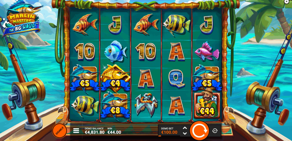 Fisherman Symbols Reel in All Available Marlin Symbols in The Current Spin