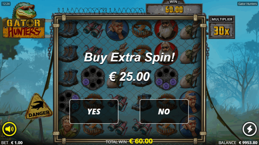 Gator Hunters Extra Spin Option
