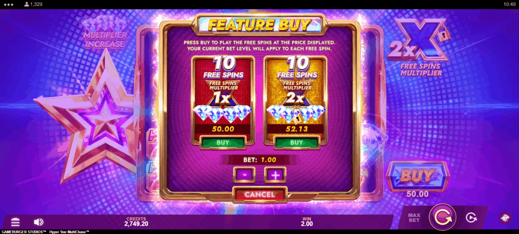Hyper Star MultiChase Bonus Buy