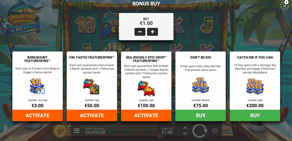 Non-UK Players Can Access Multiple Featurespins and Free Spins Modes via the Bonus Buy Tab