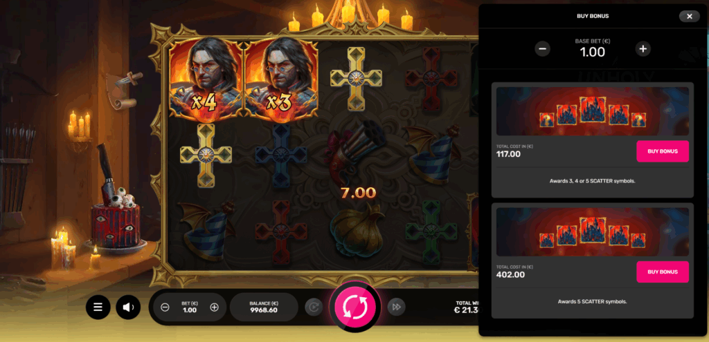 Unholy Mystery Bonus Buy Options