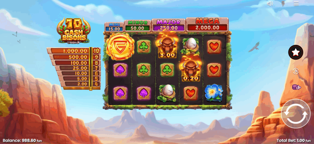 10 Cash Bisons Base Game
