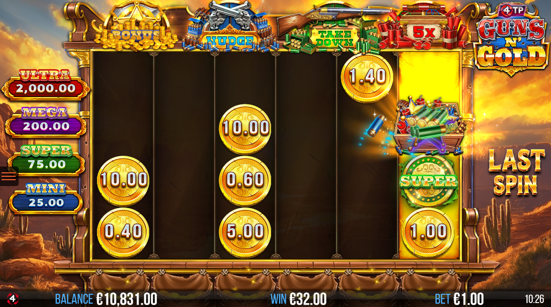 4TP Guns n' Gold Cash Combo Bonus