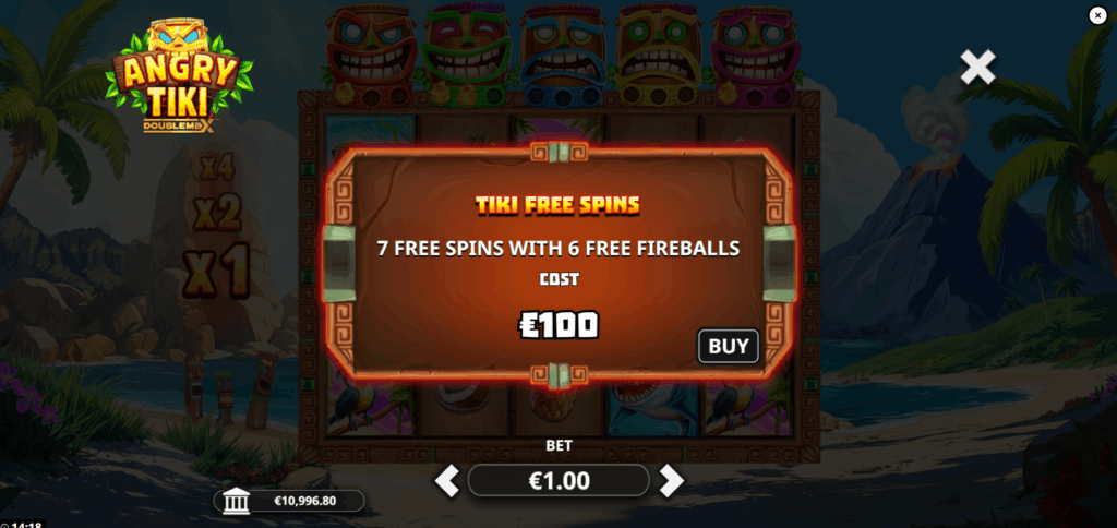 Angry Tiki DoubleMax Bonus Buy Options