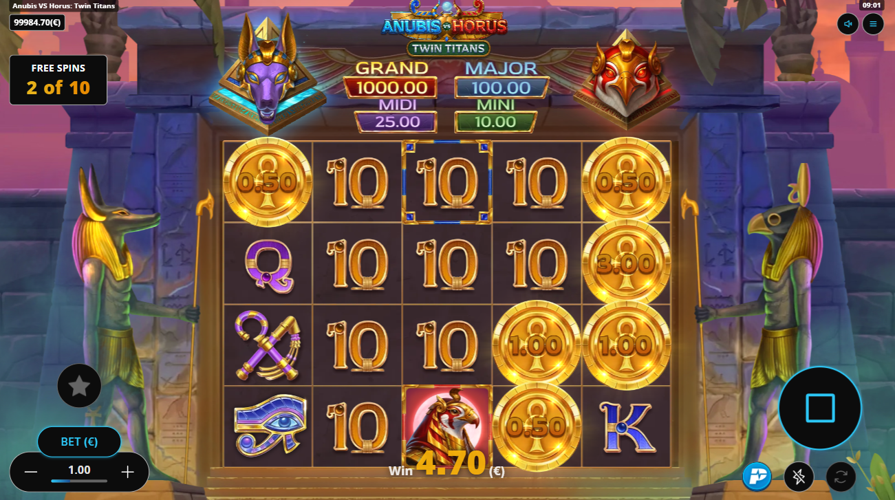Anubis Vs Horus Twin Titans - Horus Free Spins
