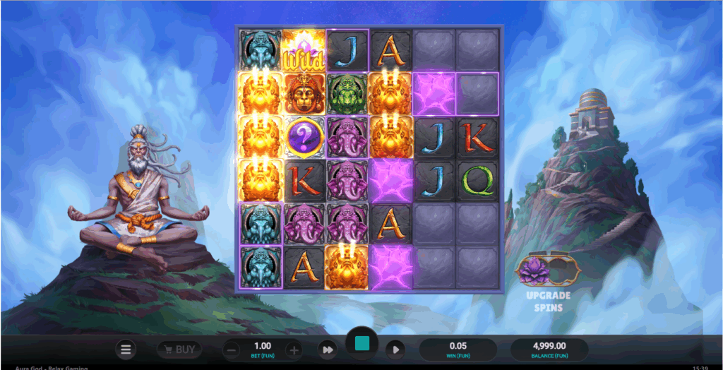 Aura God Slot Base Game Win