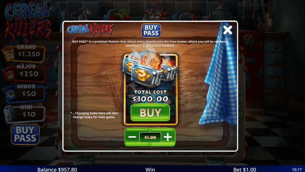 Cereal Killers Bonus Buy Options