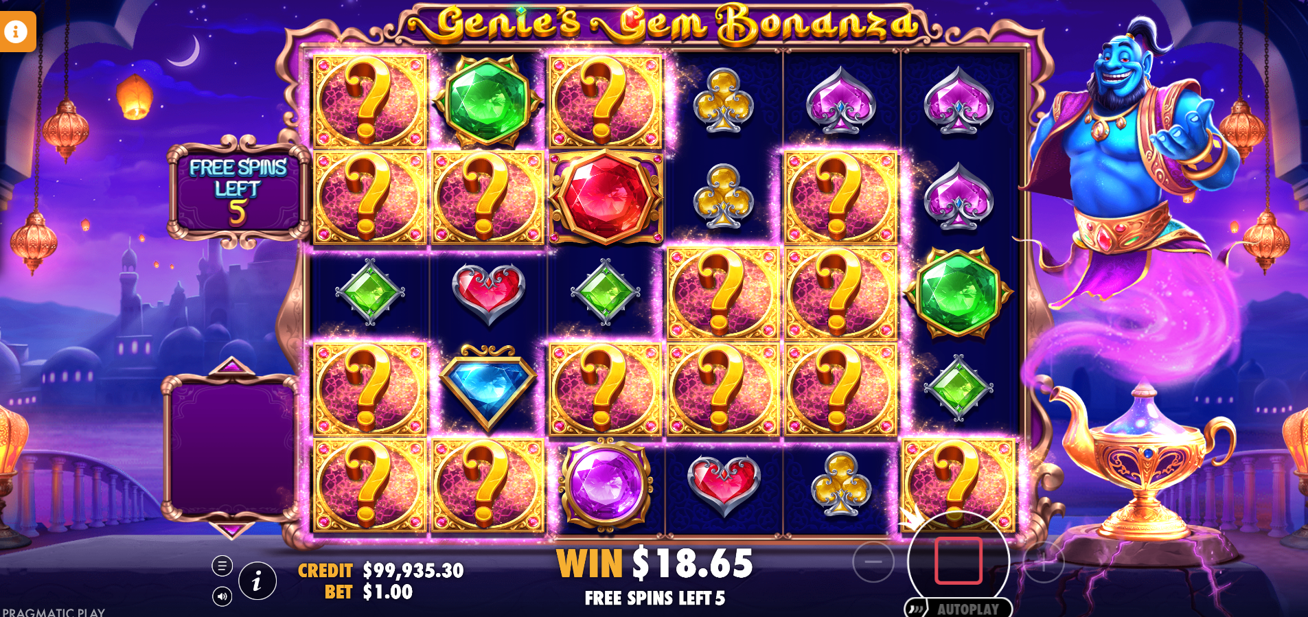 Genie's Gem Bonanza Free Spins