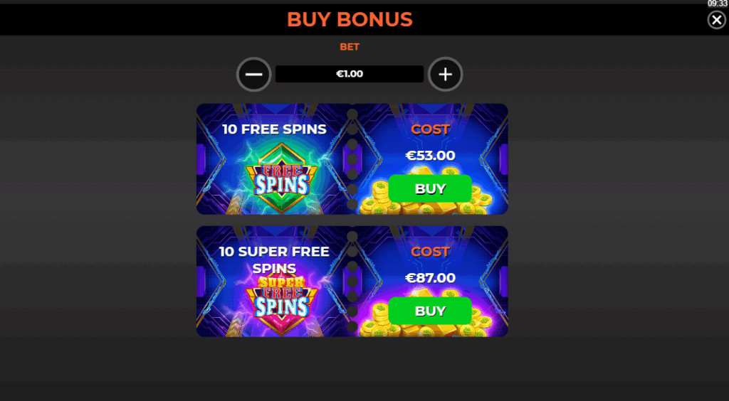 Goldstorm Ultra Bonus Buy Options