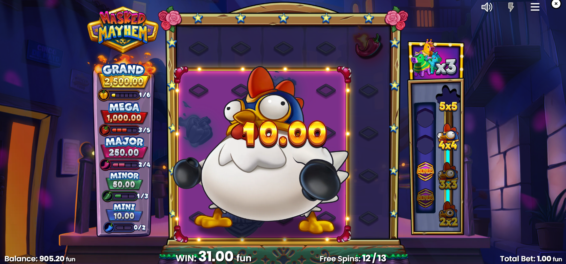 Masked Mayhem Free Spins