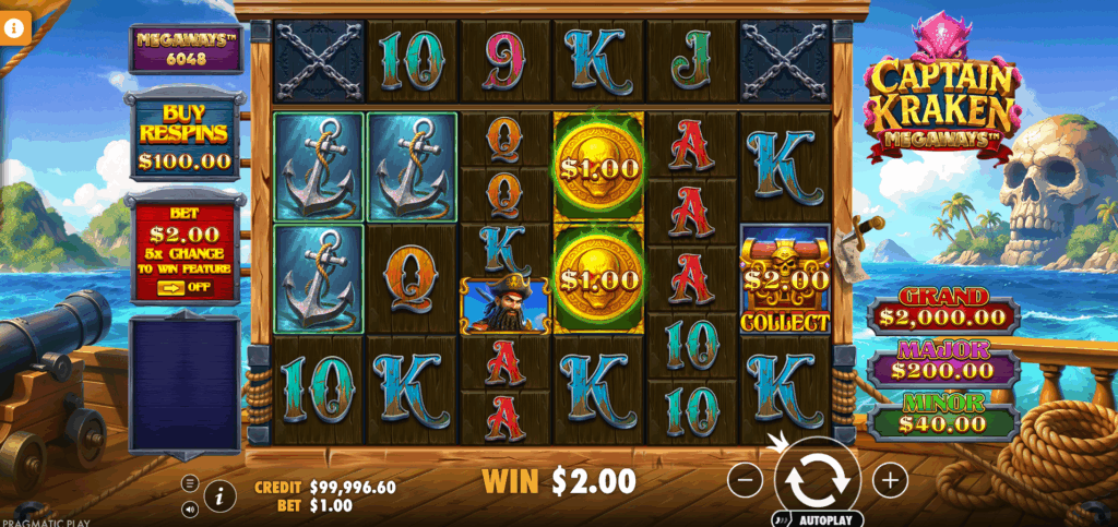 Money & Jackpot Prizes are Awarded When a Collect Symbol Lands on Reel 6