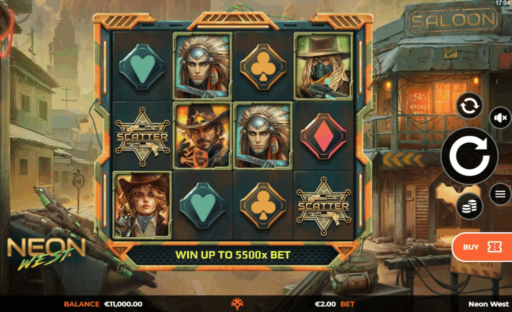 Neon West Slot Base Game