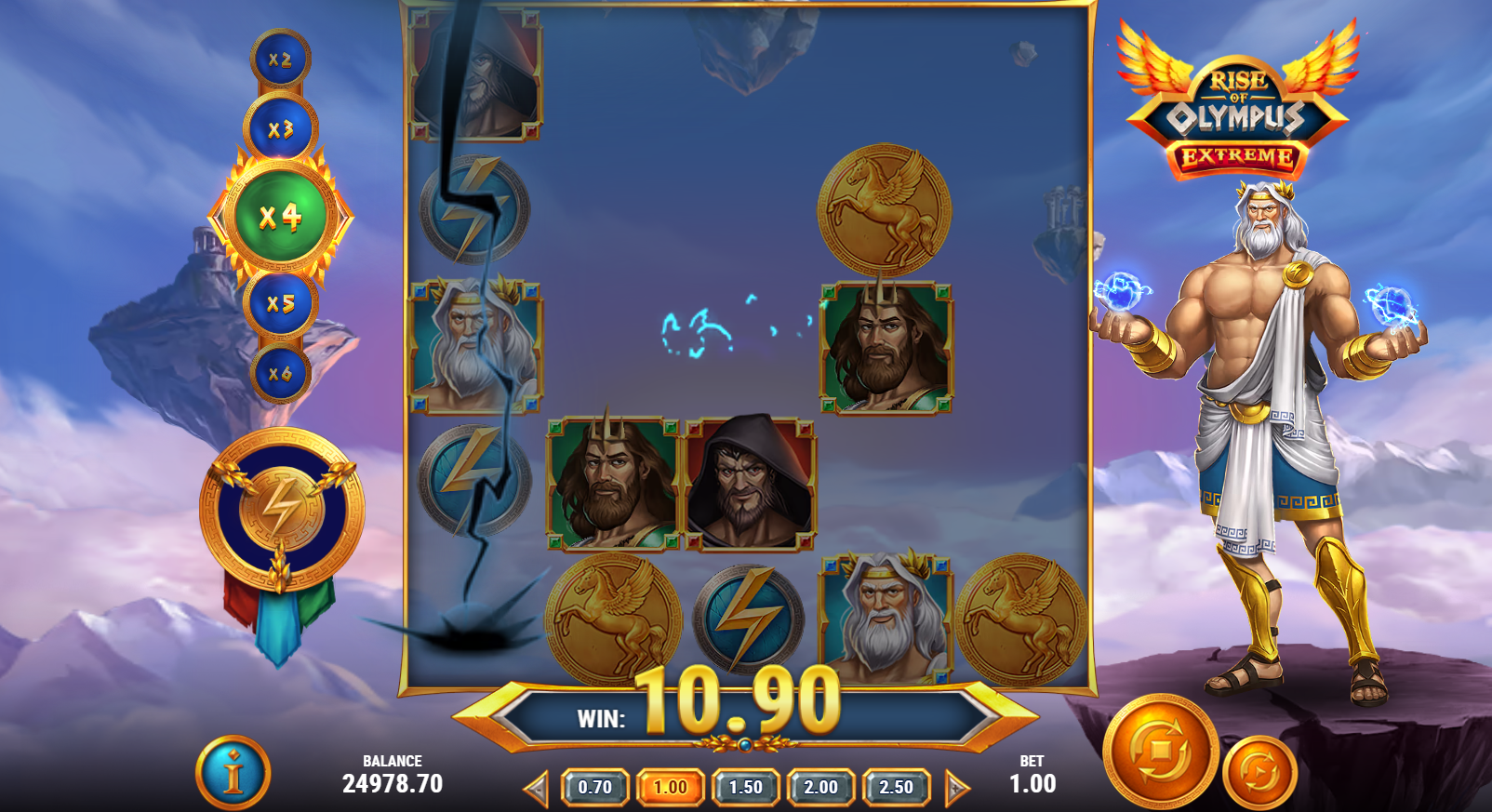 Each of the God Icons Award a Unique Ability on the Grid