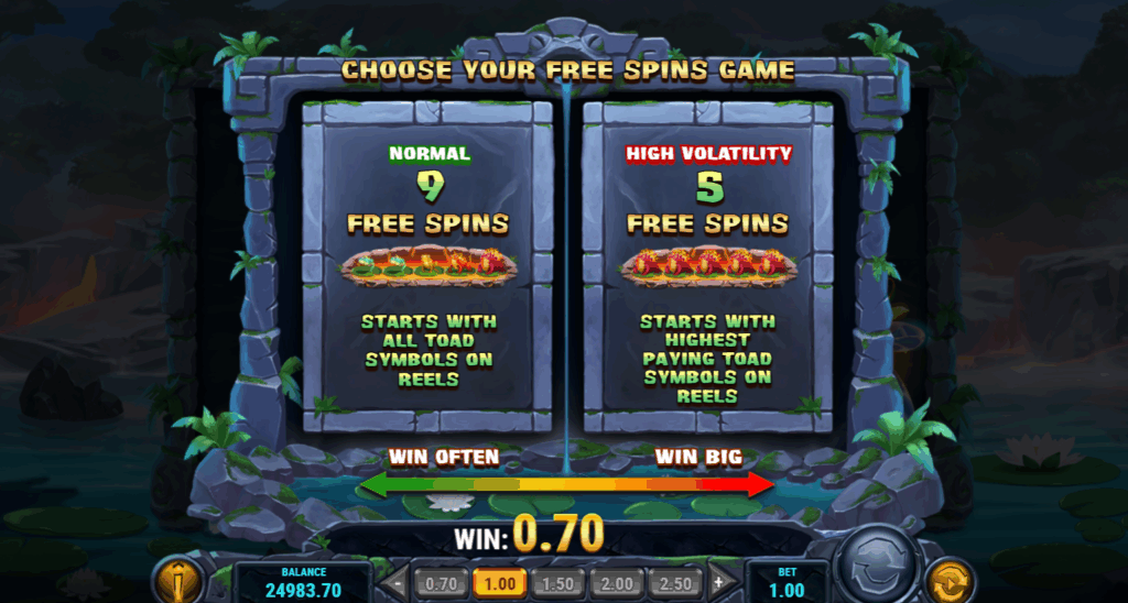 Players Can Choose Between 2 Free Spins Modes