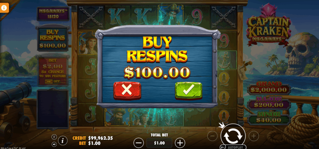 Players Can Purchase the Respins Bonus for 100x Their Current Bet