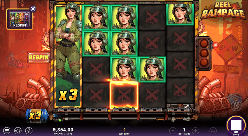 Stacked Symbols May Nudge Down & Trigger the Nitrous Respin Feature