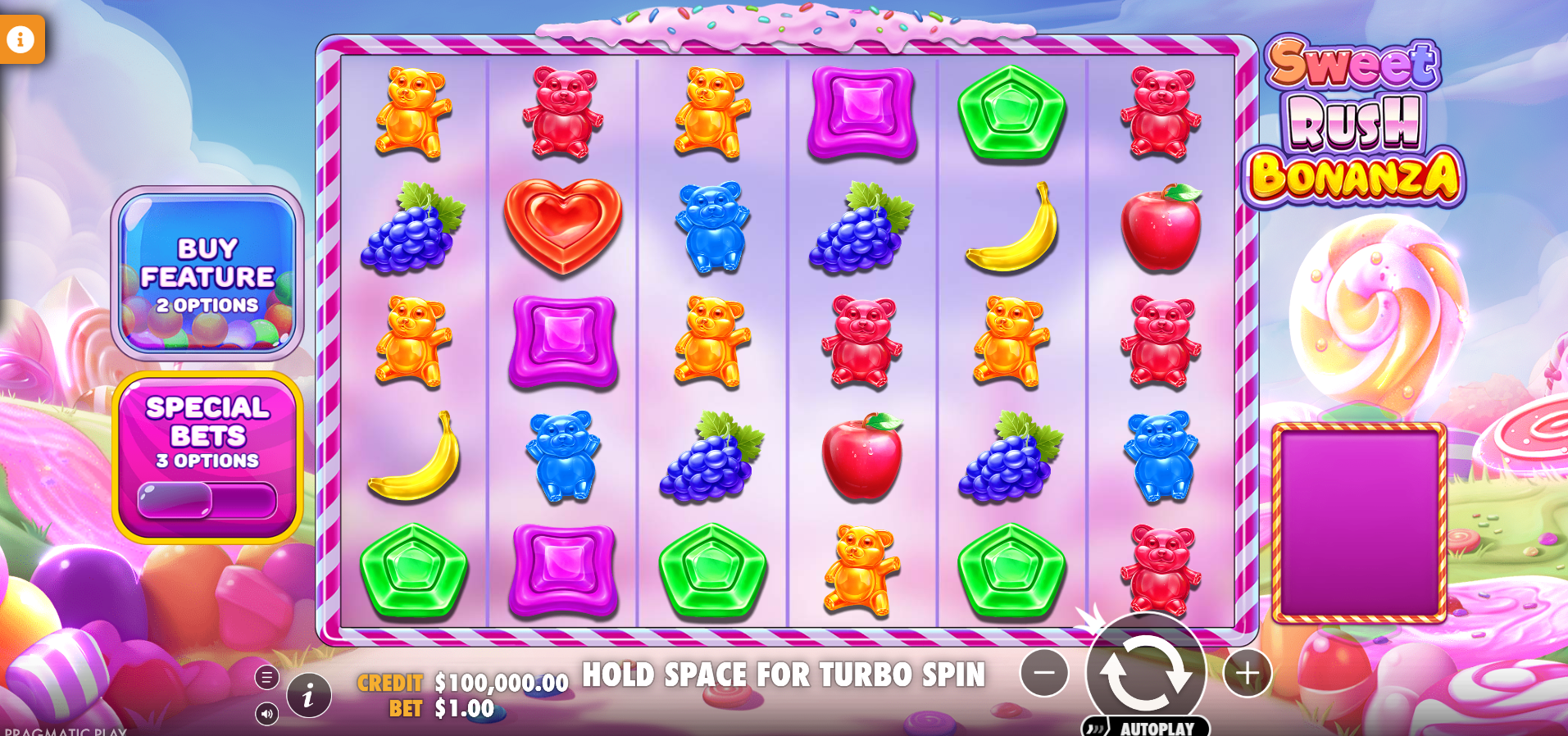 Sweet Rush Bonanza Base Game