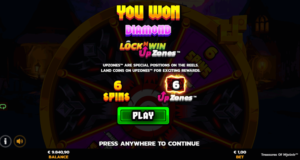 Treasures of Mjolnir Free Spins Loading Screen