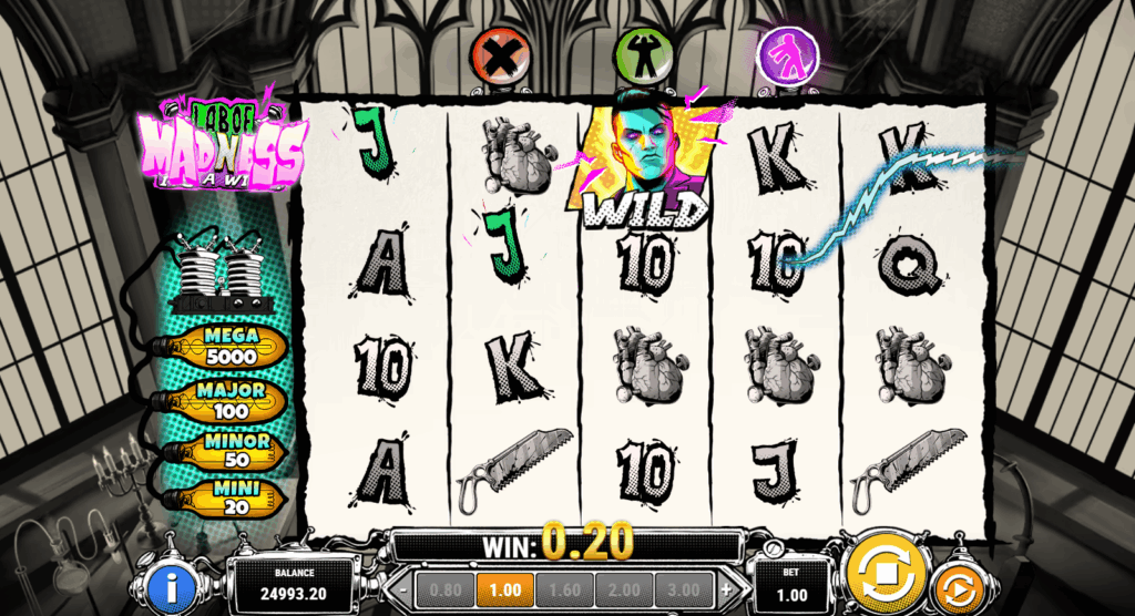 Wins Occur When 3, 4, or 5 Symbols Land on Reels 1-5