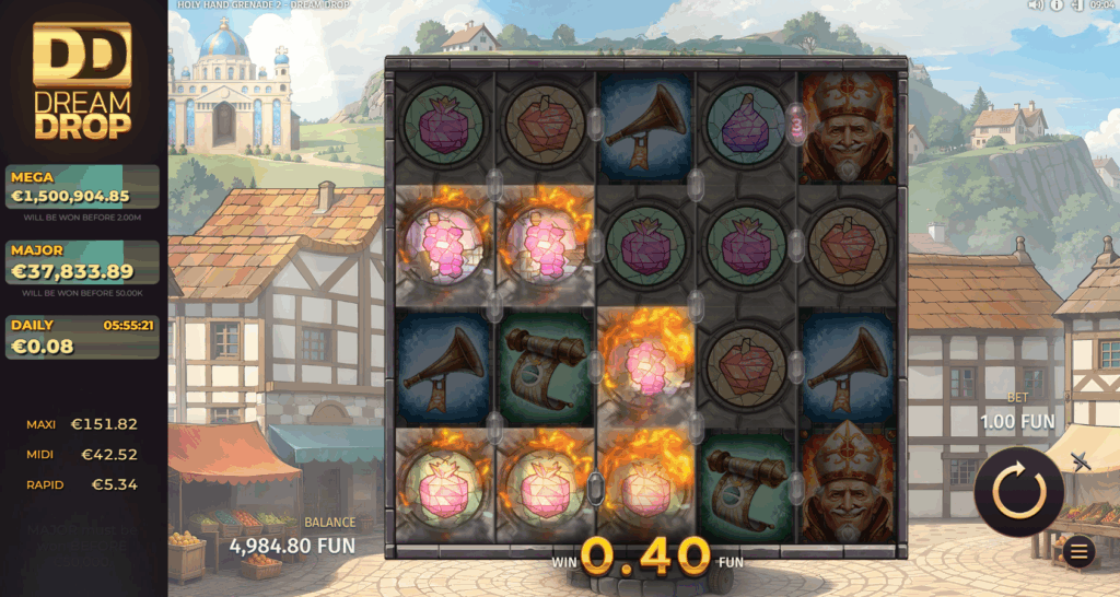 Wins Occur When 3-6 Matching Symbols Fall on Reels 1-5