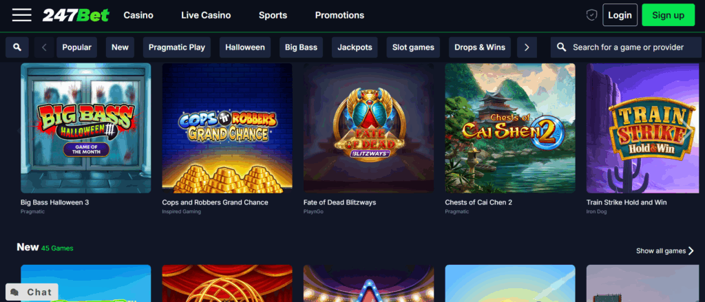247Bet Casino Lobby