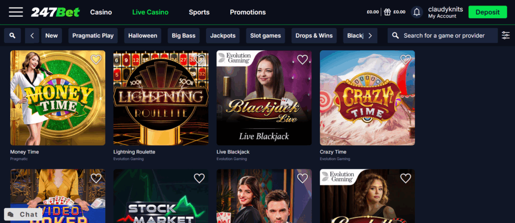 247Bet Live Casino