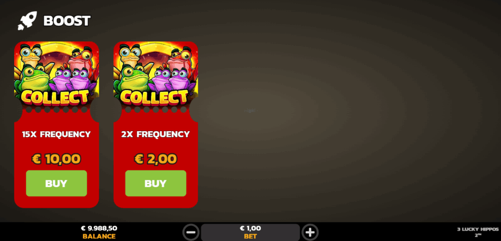 3 Lucky Hippos 2 Boost Buy Options