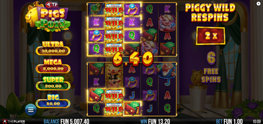 4TP Pigs n' Pots Extra Reels Free Spins