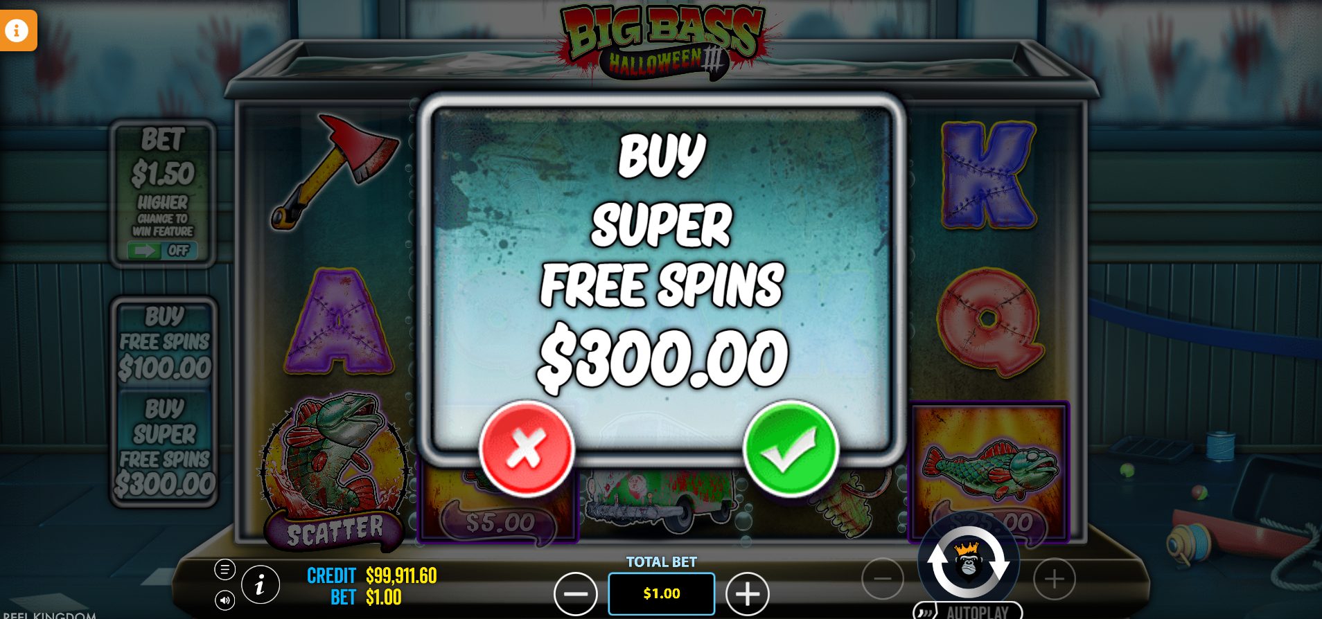 Big Bass Halloween 3 Bonus Buy Options
