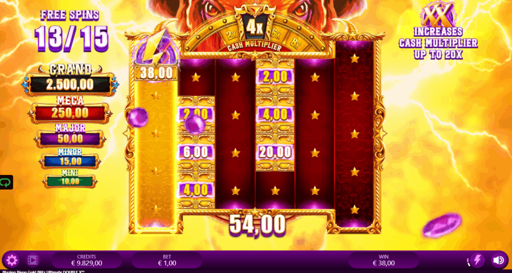Blazing Bison Gold Blitz Ultimate Double X Free Spins