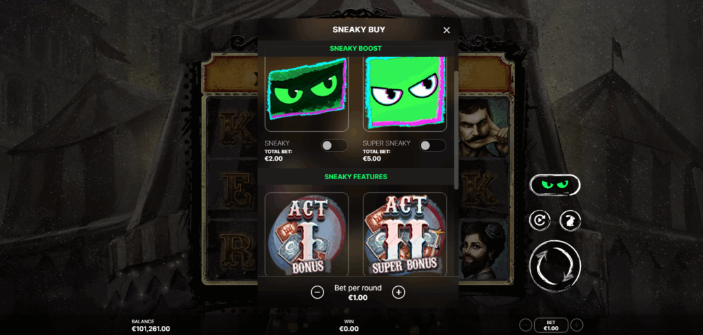 Freak Show Revelation Sneaky Boost & Bonus Buy Options