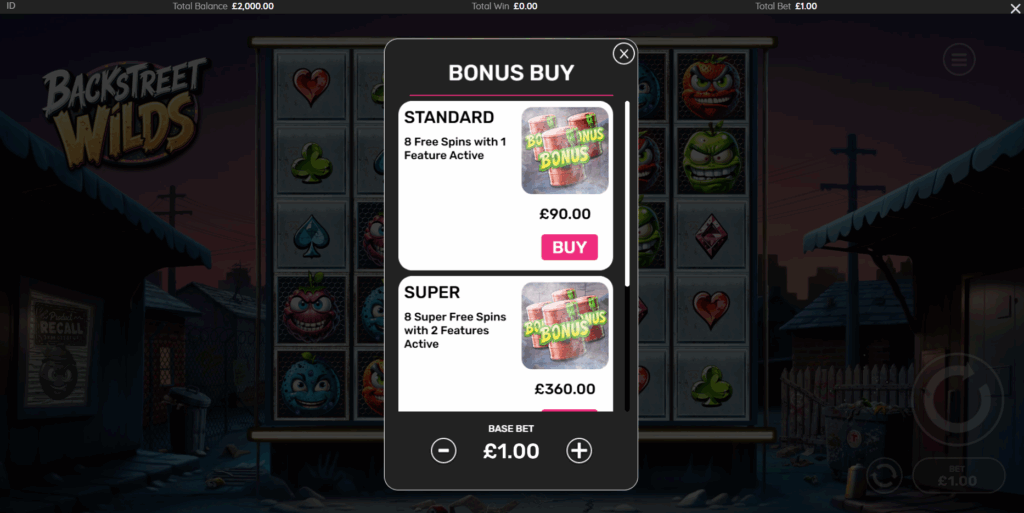Non-UK Players can Purchase up to 3 Bonus Buy Options