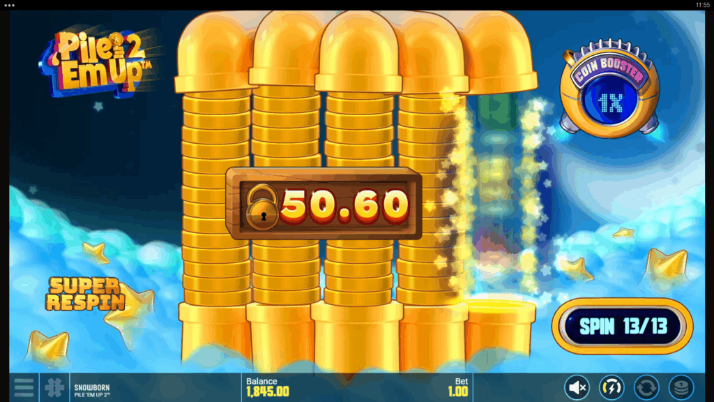 Pile 'Em Up 2 Super Respin Feature