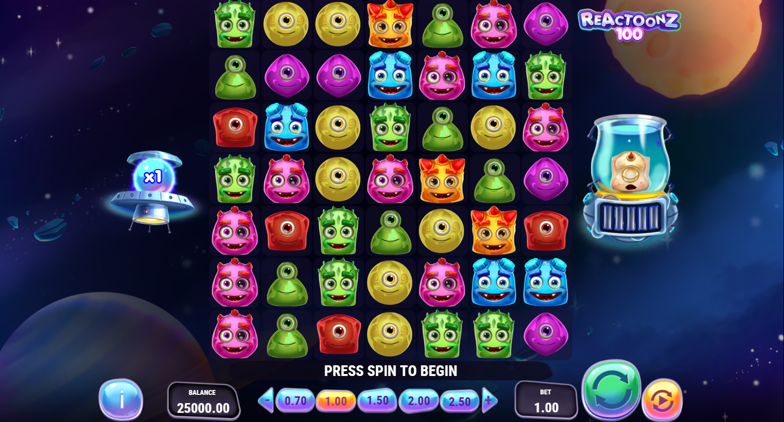 Reactoonz 100 Base Game