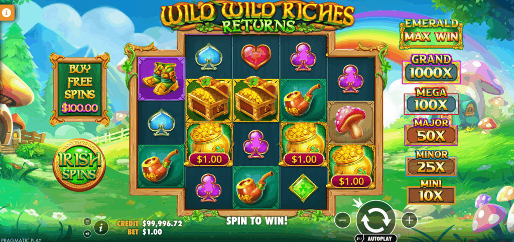 Wild Wild Riches Returns Base Game