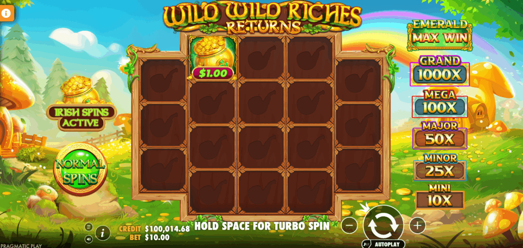 Wild Wild Riches Returns Irish Spins Feature