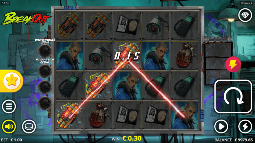 Wins are Determined When 3-5 Identical Symbols Land on Adjacent Reels
