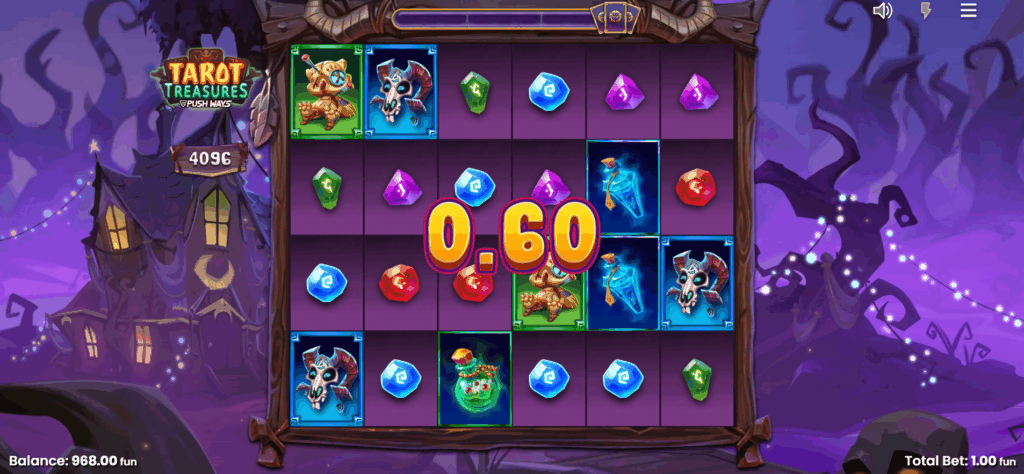 Wins are Guaranteed When 2-6 Identical Symbols Land on Adjacent Reels