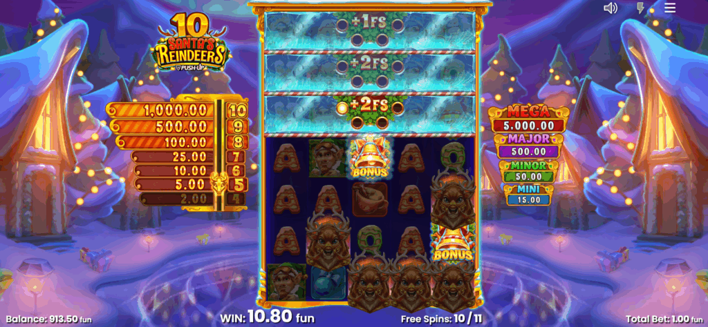 10 Santa's Reindeers Free Spins