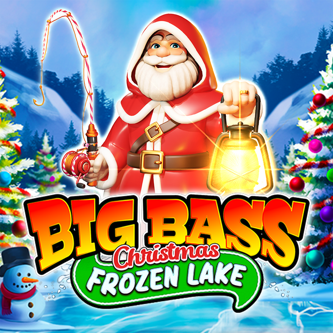 Big Bass Christmas Frozen Lake Logo