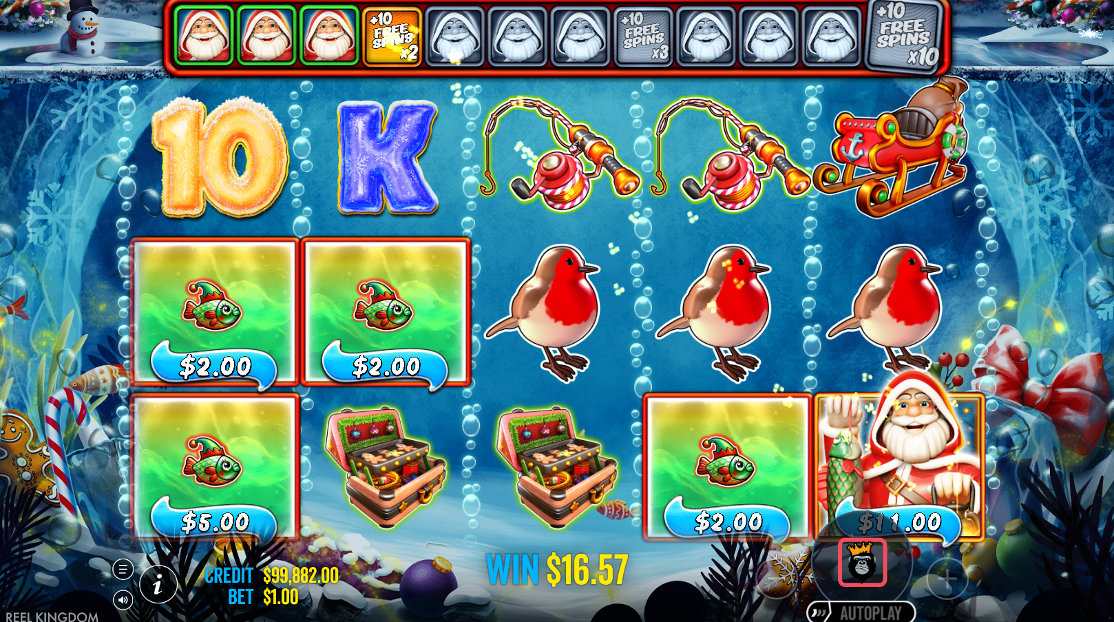 Big Bass Christmas Frozen Lake Standard Free Spins Mode